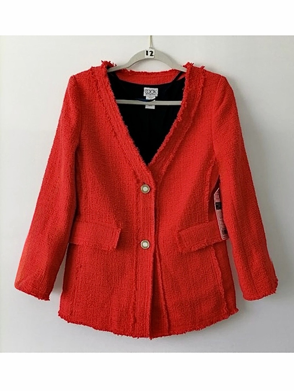 Anthropologie - The Look -  Red Tweed Blazer Jacket